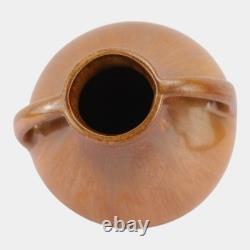 Fulper 1917-1934 Arts And Crafts Pottery Copper Brown Ceramic Handled Vase 642