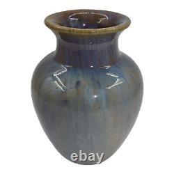 Fulper 1917-27 Arts And Crafts Pottery Brown Blue Flambe Glaze Ceramic Vase 537