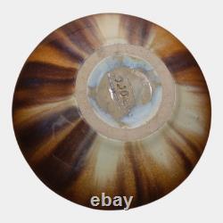 Fulper 1917-27 Arts And Crafts Pottery Orange Brown Buttressed Rim Vase 531