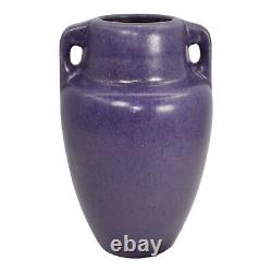 Fulper 1917-27 Vintage Arts And Crafts Pottery Mottled Purple Ceramic Vase 585