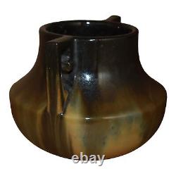 Fulper 1917-34 Arts And Crafts Pottery Brown Flambe Handled Ceramic Vase 452