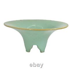 Fulper 1917-34 Arts And Crafts Pottery Crystalline Green Footed Ceramic Bowl 447