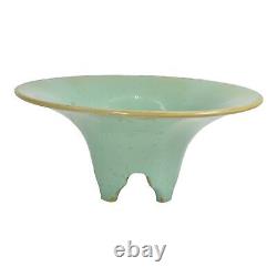 Fulper 1917-34 Arts And Crafts Pottery Crystalline Green Footed Ceramic Bowl 447