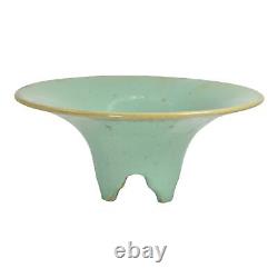 Fulper 1917-34 Arts And Crafts Pottery Crystalline Green Footed Ceramic Bowl 447