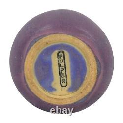 Fulper 1917-34 Arts And Crafts Pottery Matte Purple Ceramic Vase 011