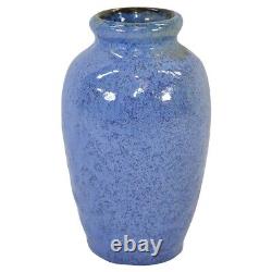 Fulper 1917-34 Arts And Crafts Pottery Mottled Blue Ceramic Vase 839