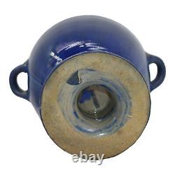 Fulper 1919-34 Vintage Arts And Crafts Pottery Blue Flambe Ceramic Vase 606