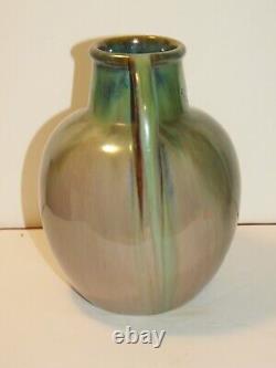 Fulper 2 Handled Arts and Crafts Drip Glaze Vase