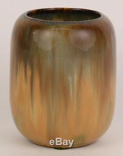 Fulper 5 Arts And Crafts Vase Yellow Flambe Glaze