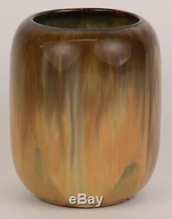 Fulper 5 Arts And Crafts Vase Yellow Flambe Glaze