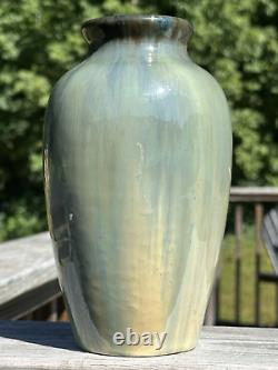 Fulper Art Pottery 7 7/8 Vase Flambe Drip Blended Glaze Antique Arts & Crafts