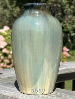 Fulper Art Pottery 7 7/8 Vase Flambe Drip Blended Glaze Antique Arts & Crafts