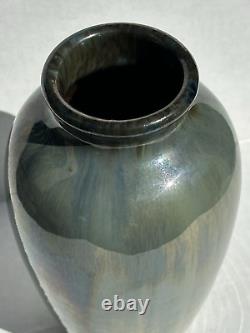 Fulper Art Pottery 7 7/8 Vase Flambe Drip Blended Glaze Antique Arts & Crafts