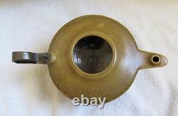 Fulper Art Pottery Aladdin Oil Lamp & Rare Arts Crafts Design Metal Handle