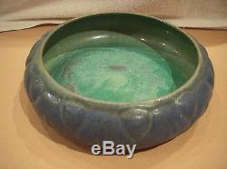 Fulper Art Pottery Arts And Crafts Bowl-blue Matte Glaze