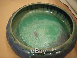 Fulper Art Pottery Arts And Crafts Bowl-blue Matte Glaze