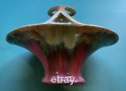 Fulper Art Pottery Arts & Crafts Basket Vase Great Colors