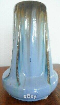 Fulper Art Pottery Buttress Vase Arts & Crafts Blue & Brown Hues Antique