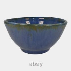 Fulper Arts And Crafts Pottery Blue Glaze Ceramic Bowl 45