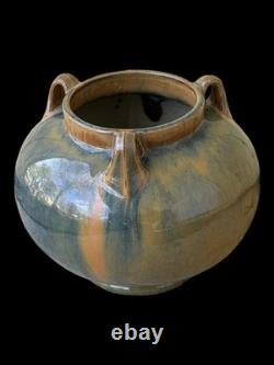 Fulper Arts Pottery GLAZED GOLD/GREEN Ceramic Vase 564