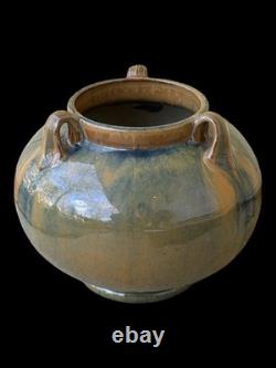 Fulper Arts Pottery GLAZED GOLD/GREEN Ceramic Vase 564