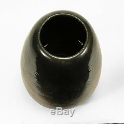 Fulper Pottery 12.5 black copperdust crystalline flambe vase arts & crafts