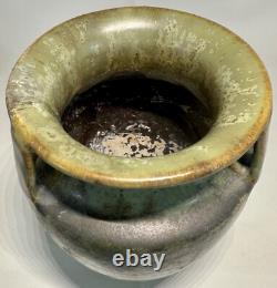 Fulper Pottery 3 Handle Bullet Vase W Crystalline Flambe Glaze Art & Crafts Era