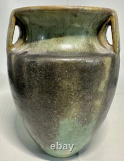 Fulper Pottery 3 Handle Bullet Vase W Crystalline Flambe Glaze Art & Crafts Era