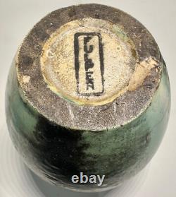 Fulper Pottery 3 Handle Bullet Vase W Crystalline Flambe Glaze Art & Crafts Era