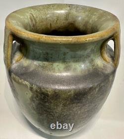 Fulper Pottery 3 Handle Bullet Vase W Crystalline Flambe Glaze Art & Crafts Era