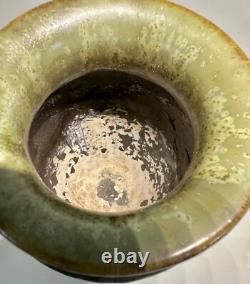 Fulper Pottery 3 Handle Bullet Vase W Crystalline Flambe Glaze Art & Crafts Era