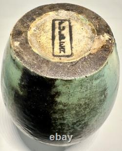 Fulper Pottery 3 Handle Bullet Vase W Crystalline Flambe Glaze Art & Crafts Era