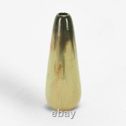 Fulper Pottery 5.75 bud vase brown over yellow flambe shape 016 arts & crafts