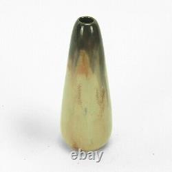 Fulper Pottery 5.75 bud vase brown over yellow flambe shape 016 arts & crafts