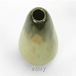 Fulper Pottery 5.75 bud vase brown over yellow flambe shape 016 arts & crafts