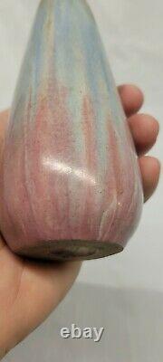 Fulper Pottery 5.75 bud vase green blue pink flambe arts & crafts