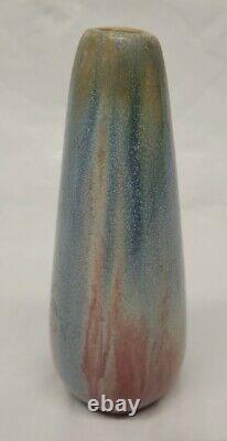 Fulper Pottery 5.75 bud vase green blue pink flambe arts & crafts