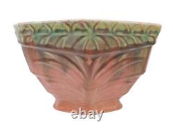 Fulper Pottery Arts & Crafts Antique Rose & Green Glazed Vase Tiered Step Down