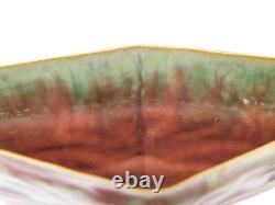 Fulper Pottery Arts & Crafts Antique Rose & Green Glazed Vase Tiered Step Down