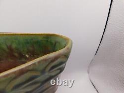 Fulper Pottery Arts & Crafts Antique Rose & Green Glazed Vase Tiered Step Down