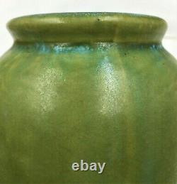 Fulper Pottery Arts & Crafts Crystalline Blue On Green Vase Exc Condition