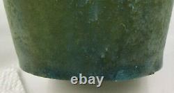 Fulper Pottery Arts & Crafts Crystalline Blue On Green Vase Exc Condition
