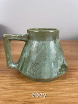 Fulper Pottery Arts & Crafts Green Crystalline Glaze Cider Mug