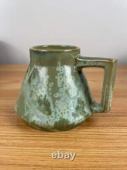 Fulper Pottery Arts & Crafts Green Crystalline Glaze Cider Mug