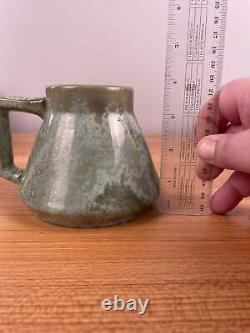 Fulper Pottery Arts & Crafts Green Crystalline Glaze Cider Mug