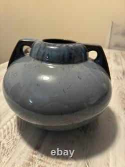 Fulper Pottery Blue Flambe Crystalline Buttress Vase Arts & Crafts Mission Style