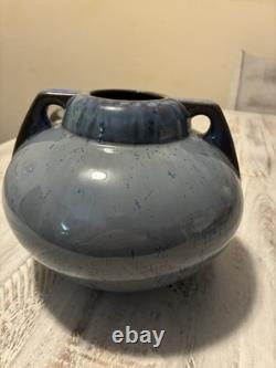 Fulper Pottery Blue Flambe Crystalline Buttress Vase Arts & Crafts Mission Style