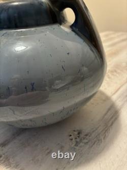 Fulper Pottery Blue Flambe Crystalline Buttress Vase Arts & Crafts Mission Style