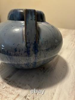 Fulper Pottery Blue Flambe Crystalline Buttress Vase Arts & Crafts Mission Style