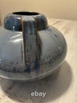 Fulper Pottery Blue Flambe Crystalline Buttress Vase Arts & Crafts Mission Style